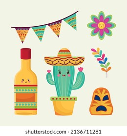 six cinco de mayo icons