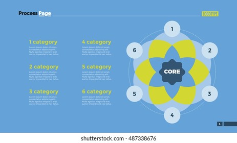 Six Circle Venn Diagram Slide Template