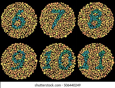 Ishihara Test daltonism, prueba de percepción de la enfermedad por color