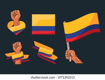 six Colombia resists icon set
