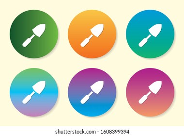 six color gradient icon design.