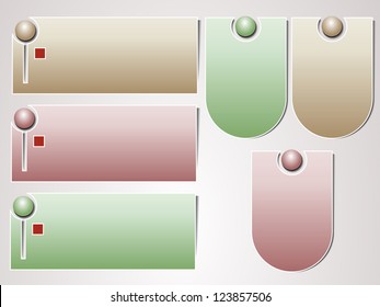 Six color graphics suitable as a basis for creating brochures, text fields in electronic media