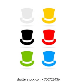 Six color hats icon