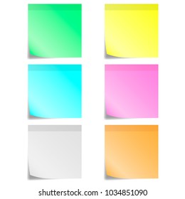 Six Color Sticky Notes Strip Vector Stock Vector (Royalty Free ...