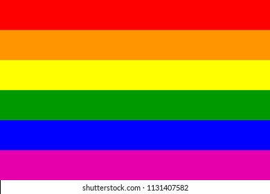 Six colors rainbow flag icon. Lgbt, sexual minorities, gays and lesbians movement symbol