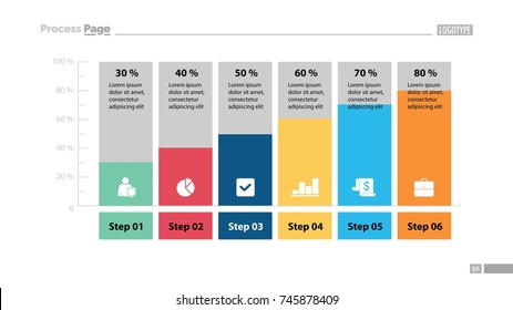 Six Columns Bar Chart Slide Template