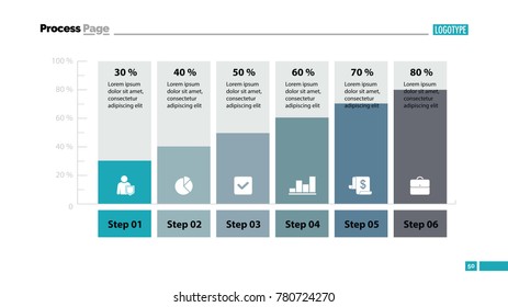 Six Columns Bar Chart Slide Template