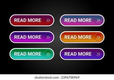 Six CTA gradient buttons set: Read more.