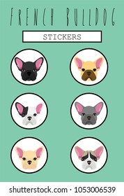 Six cute French Bulldog stickers for all dog fans, but especially those with Frenchies. In the past several years this breed became extremely popular worldwide.