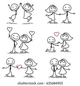 six cute and fun stick figure wedding collection 