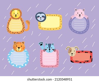 six cute planner set notes