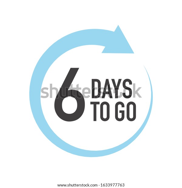 Six Days Go Icon Round Symbol Stock Vector (Royalty Free) 1633977763 ...