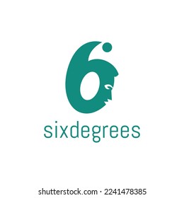 Six degrees person logo vector, suitable for any business especially, technology, health, medical, communication, media, marketing or related logos.