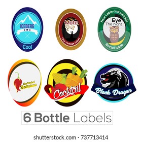Six different Beer label, 6 logos