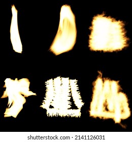 Six Different Fantastic Fire vector