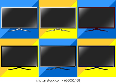 Six Different Images of a TV