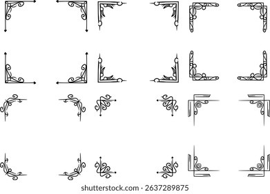 six different luxury corner ornament designs	