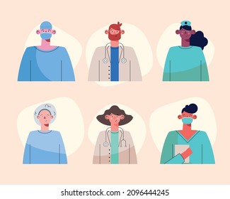 six doctors staff professionals characters