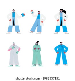 six doctors staff workers characters