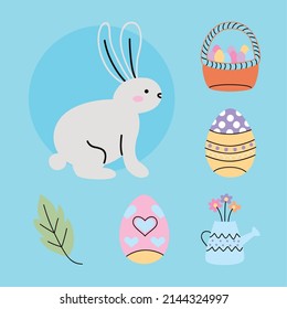 six easter day set icons