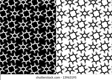 six and eight-pointed stars  - seamless pattern