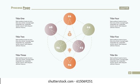 Six Elements Flowchart Slide Template