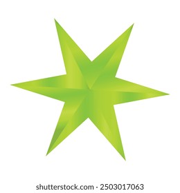 Six end star illustration Minimalistic star icon isolated illustration on the white.