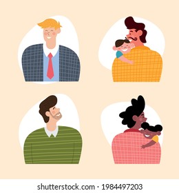 six fathers day comic characters