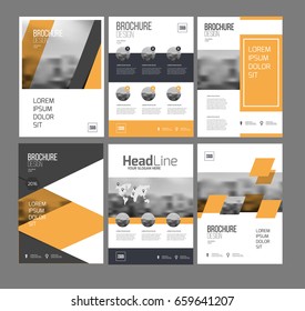 Six flyer marketing templates with photo, text and map. 