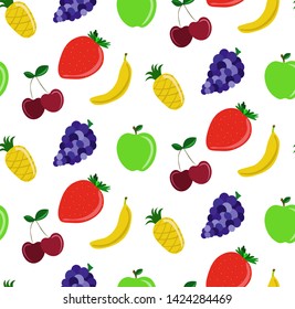 six fruits summer pattern seamless