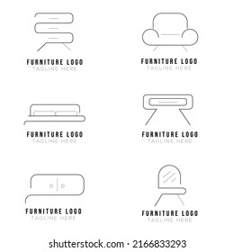 Six Furniture logo set for commercial use