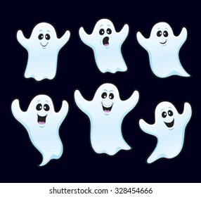 Six Halloween Ghosts