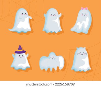 six halloween ghosts comic characters