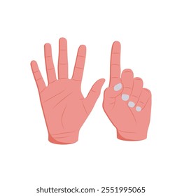 Icono de gesto de seis manos, Ilustración vectorial
