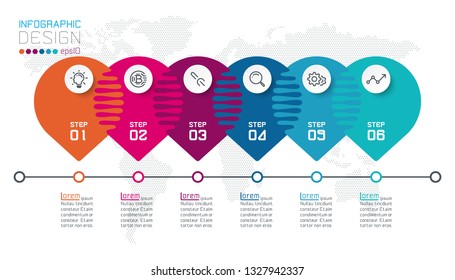 Six harmonious circle infographics.