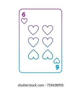 six of hearts french playing cards related icon image 