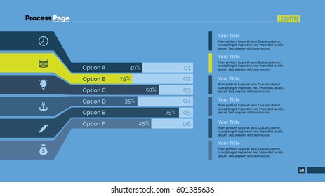 Six Horizontal Bars Slide Template