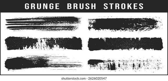 Six horizontal grunge effect texture.