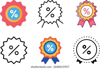Six icon Abstract Network Diagrams in Varying Color Schemes and Styles Set on White