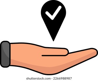 sechs Illustrationen zur Geolokation auf transparentem Hintergrund