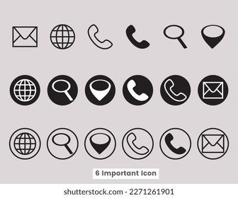 seis formas de icono importantes para