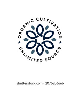 Six Infinitely Symmetrical Leaves Luxury For An Agricultural Business Plantations Vector Logo Template