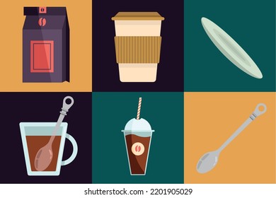 six international coffee day icons