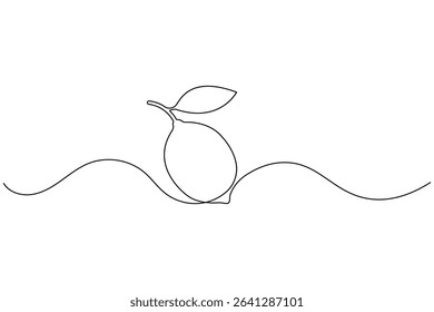 Six lemons continuous line drawing white background