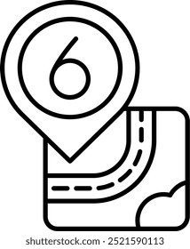 Six Line vector Icon Design