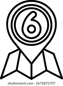 Diseño de icono de Vector de seis líneas