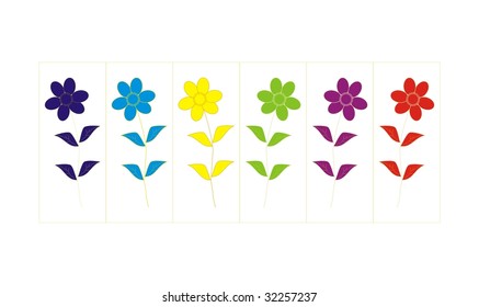 Six Little flowers