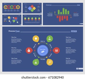 Six Logistics Charts Slide Templates Set
