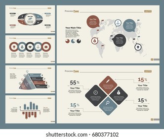 Six Logistics Charts Slide Templates Set