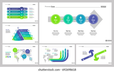 Six Logistics Charts Slide Templates Set